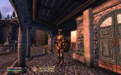 Sentinela do lado de fora de uma porta em The Elder Scrolls: Oblivion