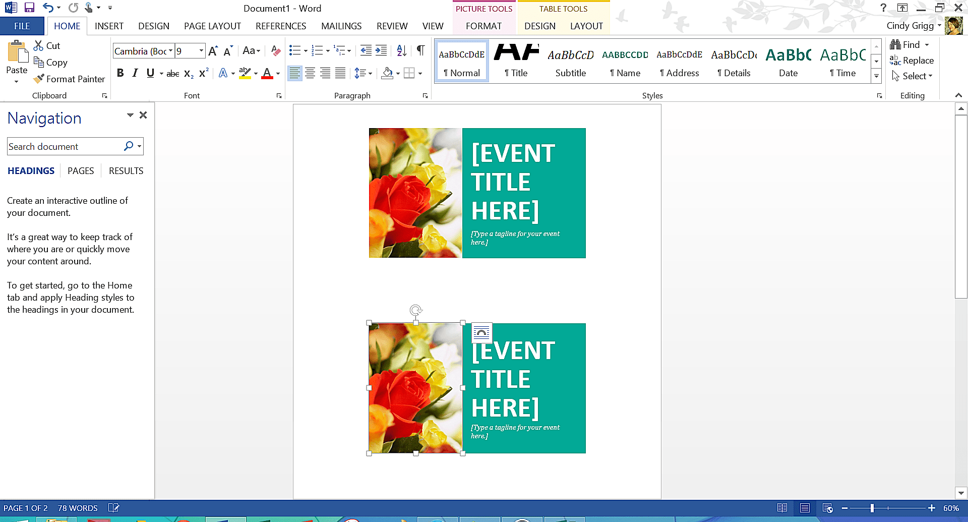 Modelo de cartão postal de evento de lançamento de livro para Microsoft Word