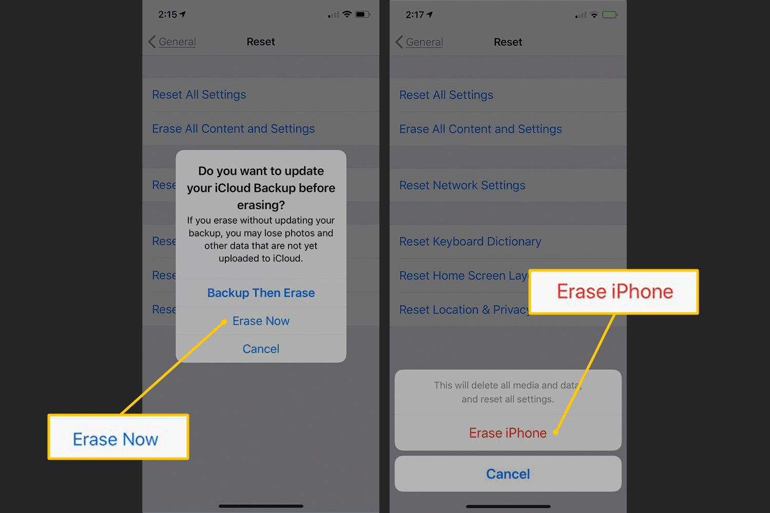 Apague agora e apague os botões do iPhone nas configurações do iOS
