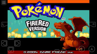 Pokemon Fire Red in the My Boy Emulator