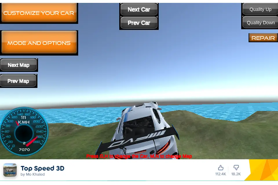 Jogo de carros online grátis Top Speed ​​3D