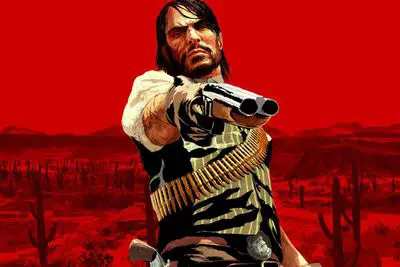 John Marston empunha uma arma em Red Dead Redemption para Xbox 360