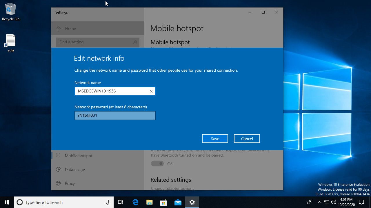 Windows 10 configurar hotspot móvel
