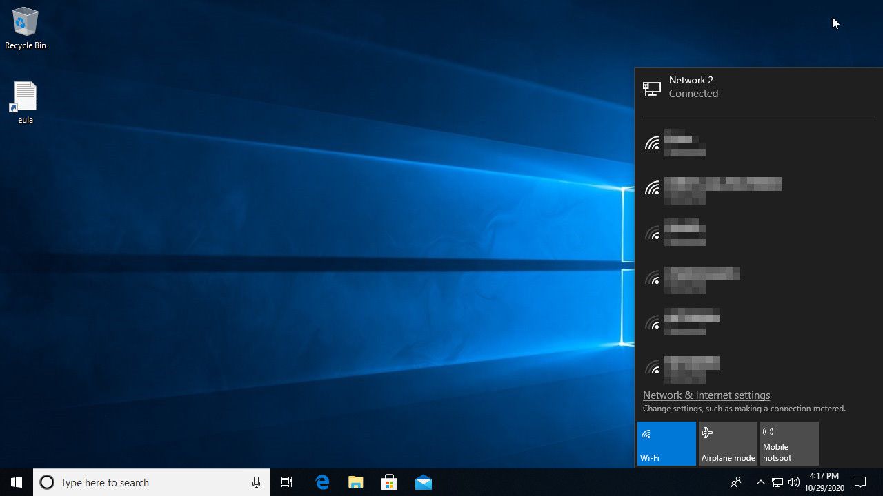 O Windows 10 ativa o ponto de acesso da bandeja