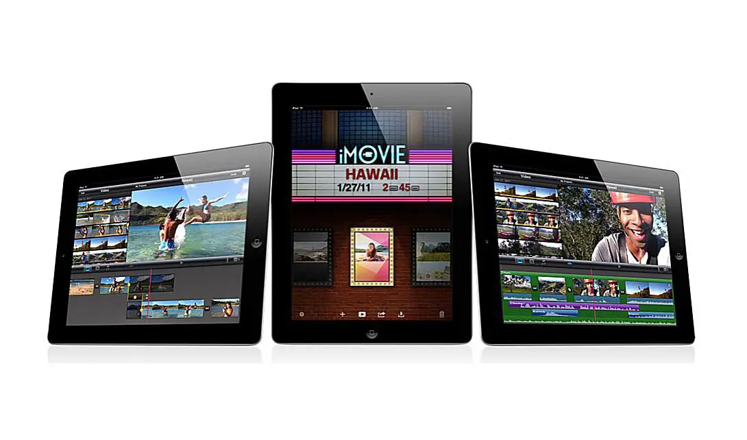 O aplicativo iMovie para Apple iPad 2