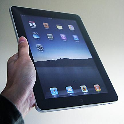 Vista frontal do iPad