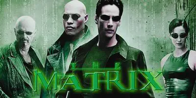 Uma captura de tela dos filmes Matrix. 