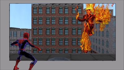 Captura de tela do Ultimate Spider-Man no Gamecube