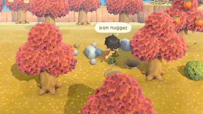 Personagem de Animal Crossing enfrentando Iron Nugget