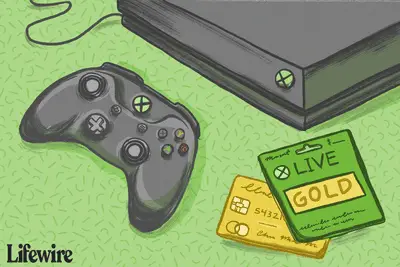 Controlador Xbox e cartas Live Gold