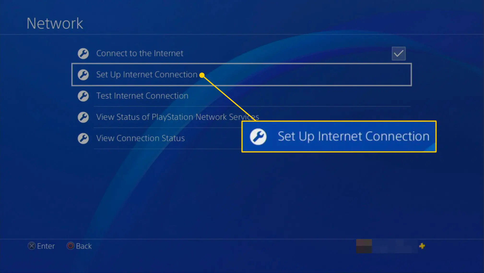 Configure a conexão com a Internet nas configurações do PS4