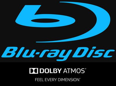 Logotipo do disco Blu-ray com Dolby Atmos