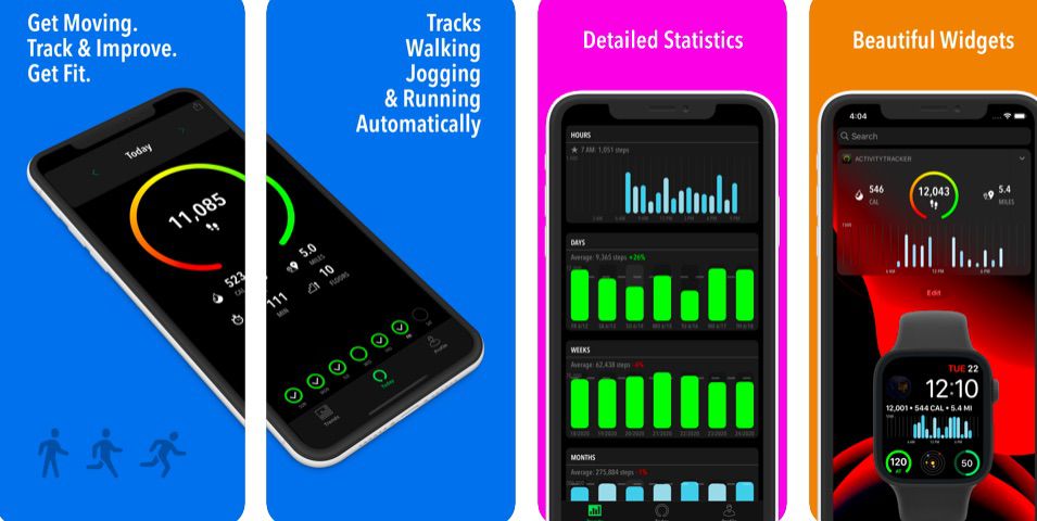 Aplicativo de contagem de passos para iOS ActivityTracker Pedometer