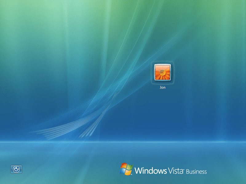 Tela de bloqueio do Windows Vista
