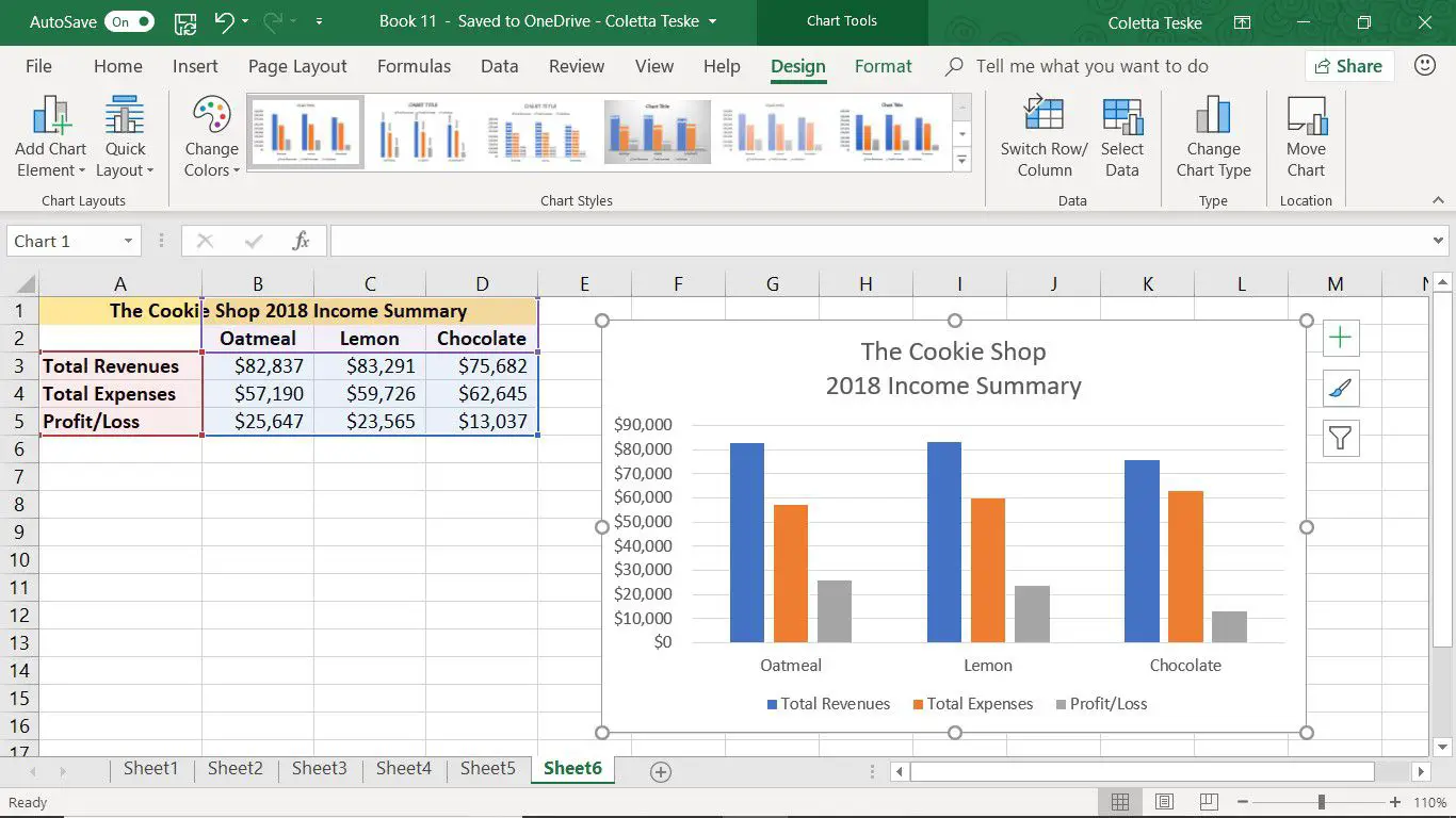 Uma captura de tela mostrando as ferramentas de design e formatação do Excel