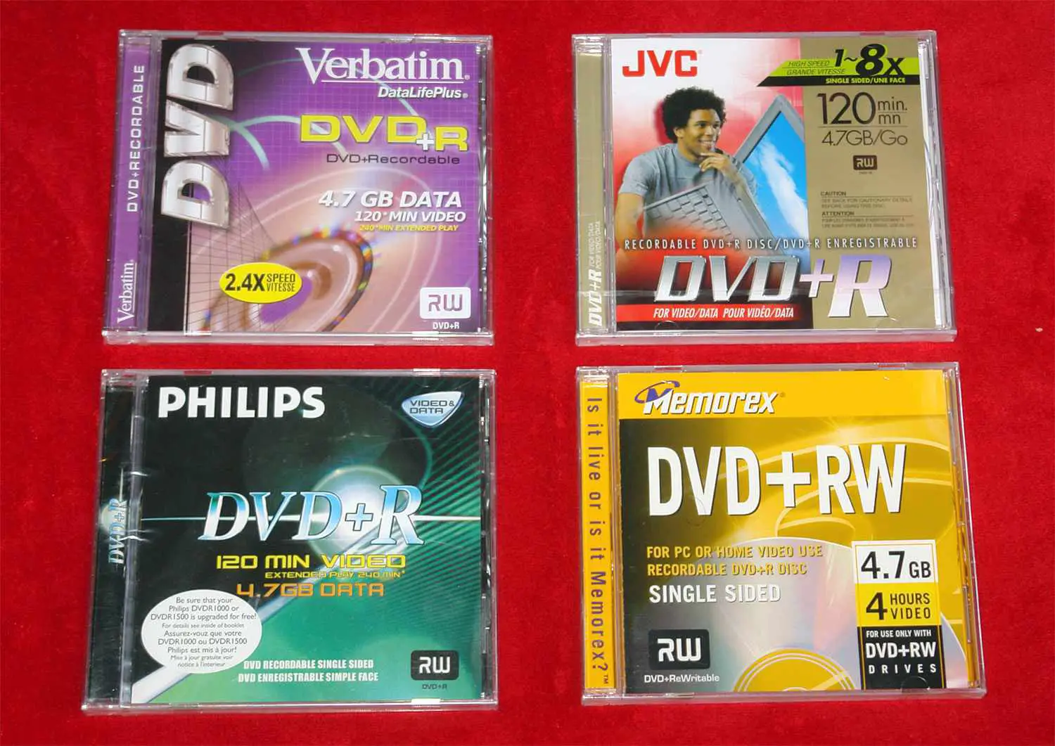DVD gravável - Exemplos de disco vazio