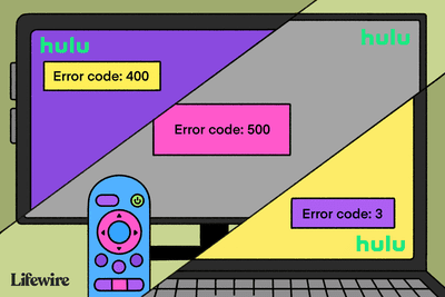 Ilustração mostrando vários códigos de erro do Hulu