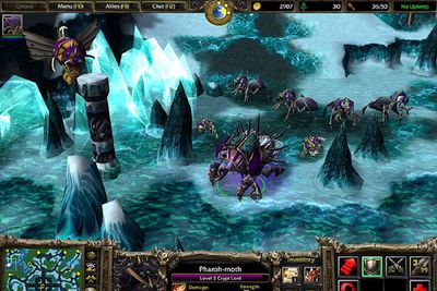 WarCraft III: captura de tela do trono congelado