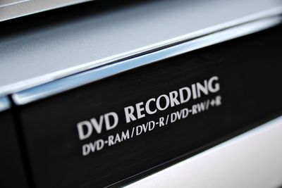 Close-up do gravador de DVD