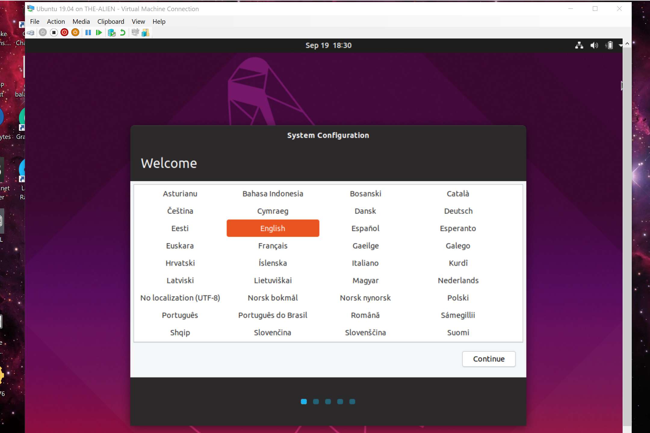 Instale o Virtual Ubuntu PC Hyper-V