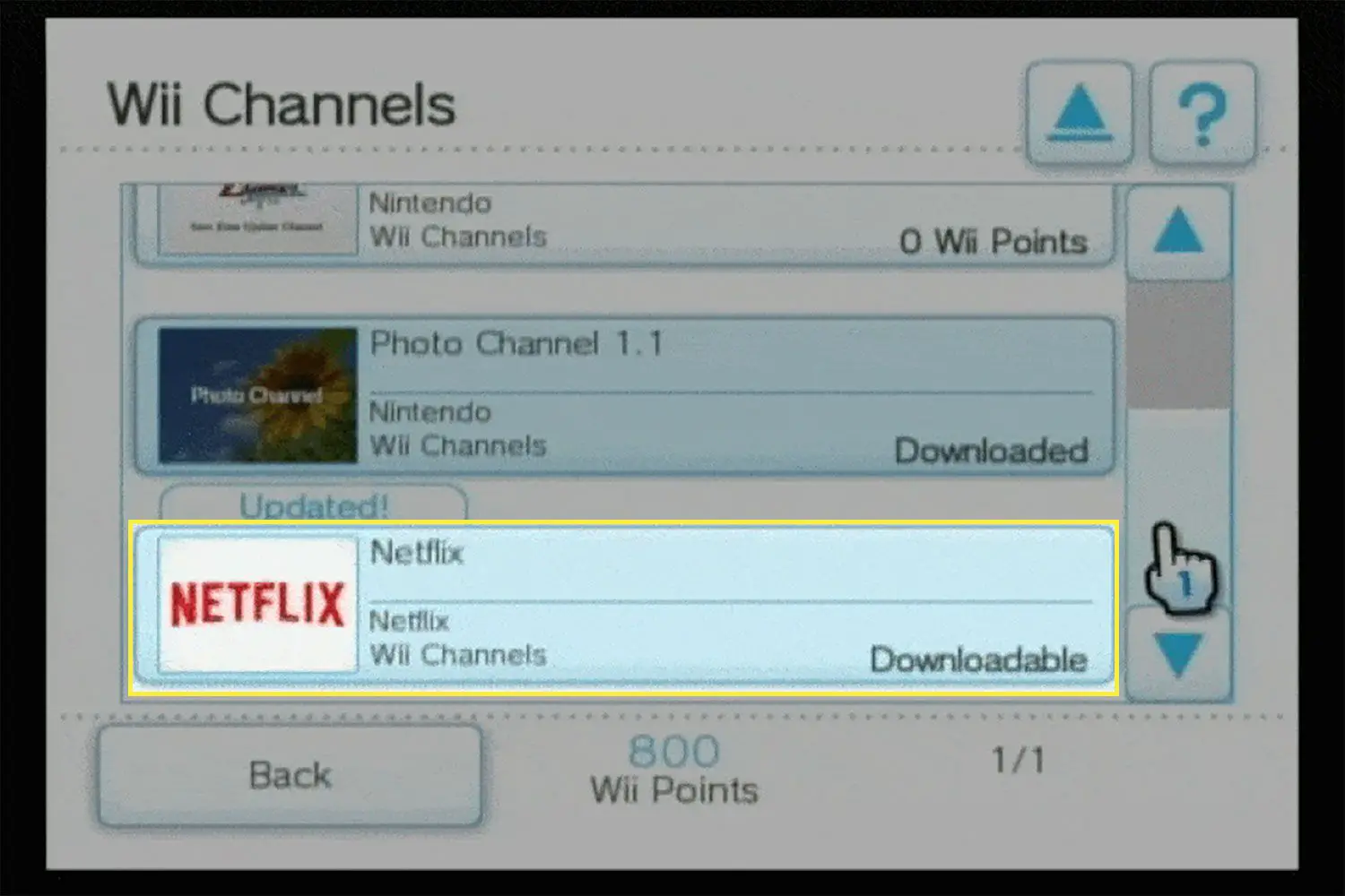 Netflix em canais Wii