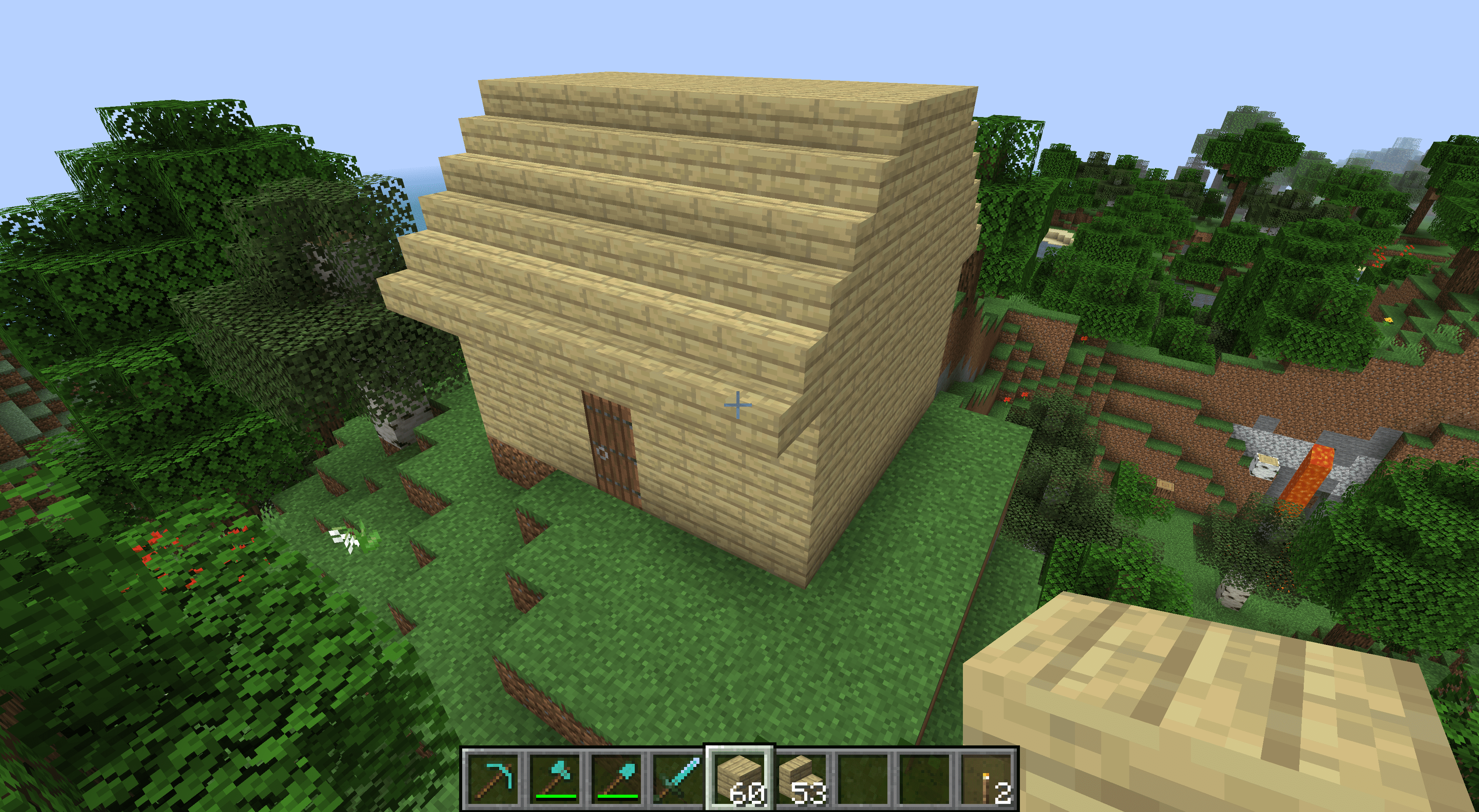 Uma casa no Minecraft.