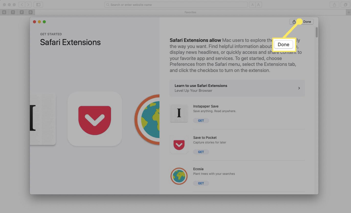 Página de introdução da Mac App Store