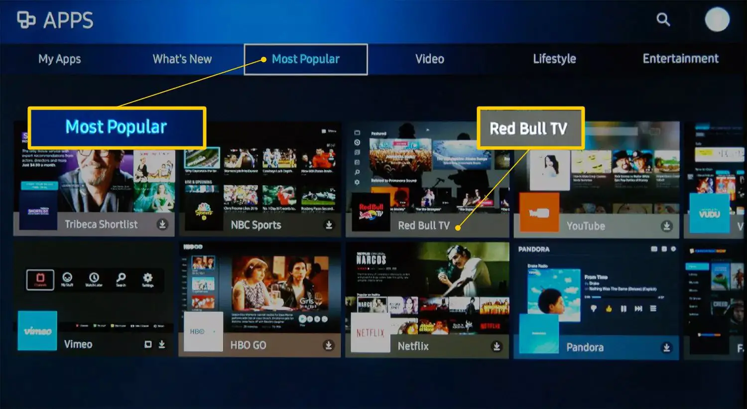 Adicionar aplicativos à Samsung Smart TV - Etapa 3