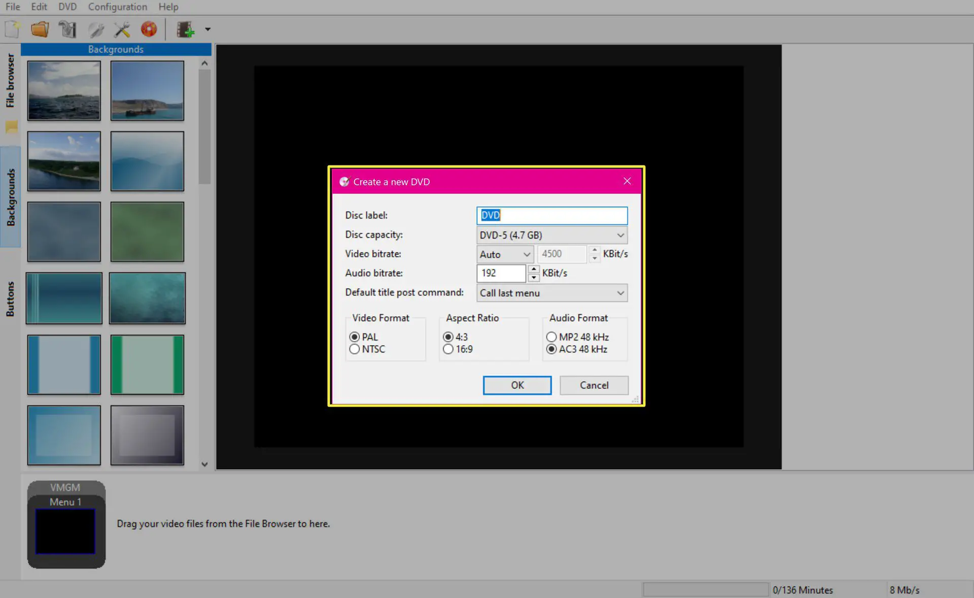 Aplicativo DVDStyler para gravar um DVD no Windows 10, Mac e Linux.