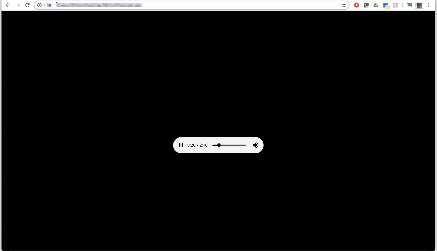 Captura de tela da função Chromecast no Chrome com a demonstração da reprodução do arquivo Cast.