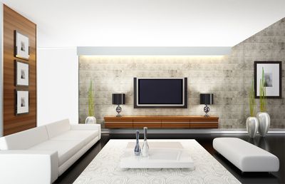 Sala de estar moderna com TV