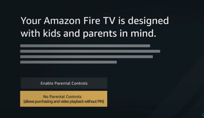Controle dos pais - Amazon Fire TV stick