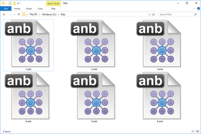 Captura de tela de vários arquivos ANB no Windows 10 que abrem com o i2 Chart Reader da IBM