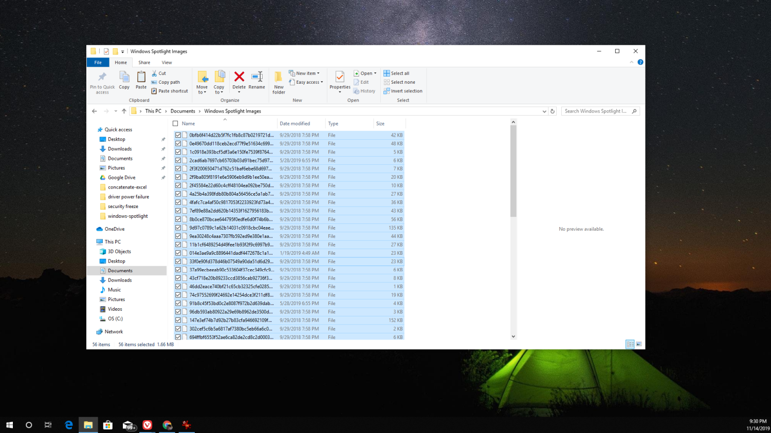 Captura de tela de colagem de fotos do Windows Spotlight