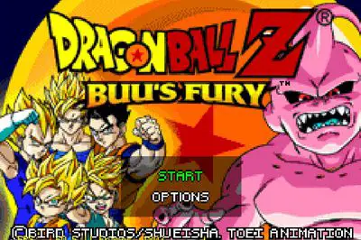 Tela de título Dragon Ball Z Buu's Fury para GBA