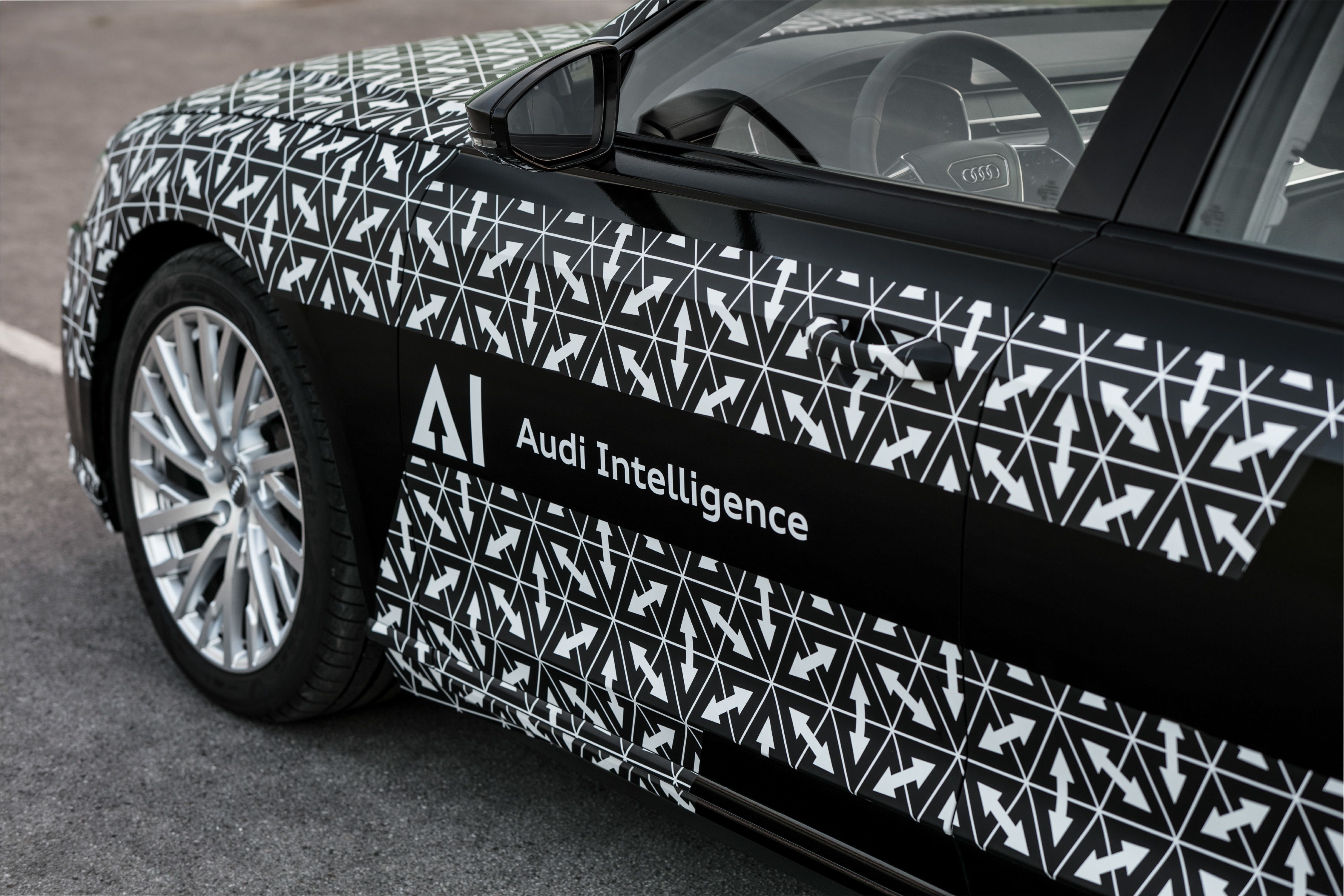 Um Audi testa o sistema Traffic Jam Pilot.