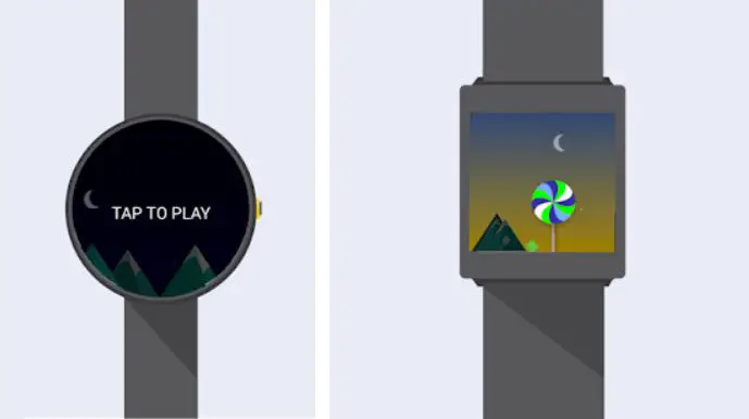 Jogo Bugdroid para smartwatches Wear OS