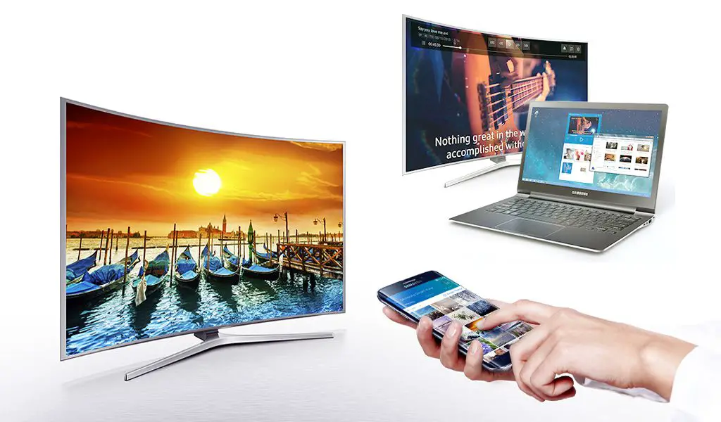 Exemplos de compartilhamento de mídia Samsung SmartView