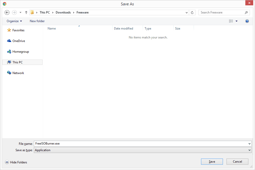 Captura de tela mostrando download do Free ISO Burner via Chrome no Windows 10