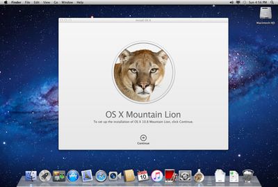 Aplicativo de instalação do OS X Mountain Lion