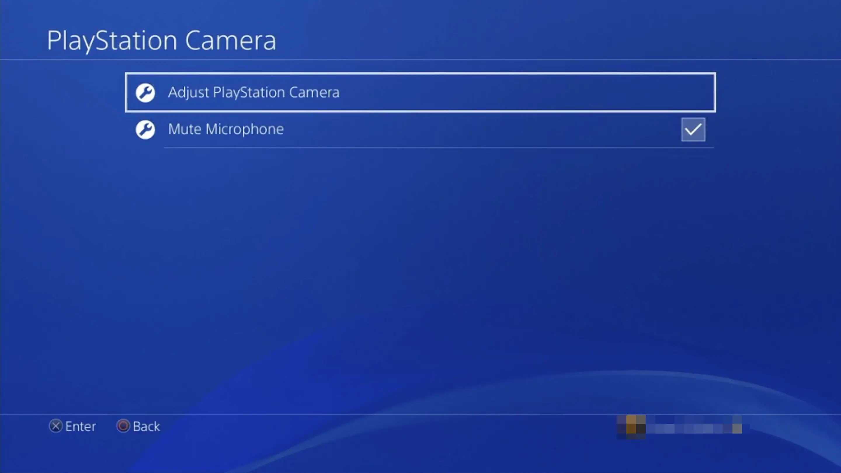 Ajuste a opção PlayStation Camera nas configurações do PS4