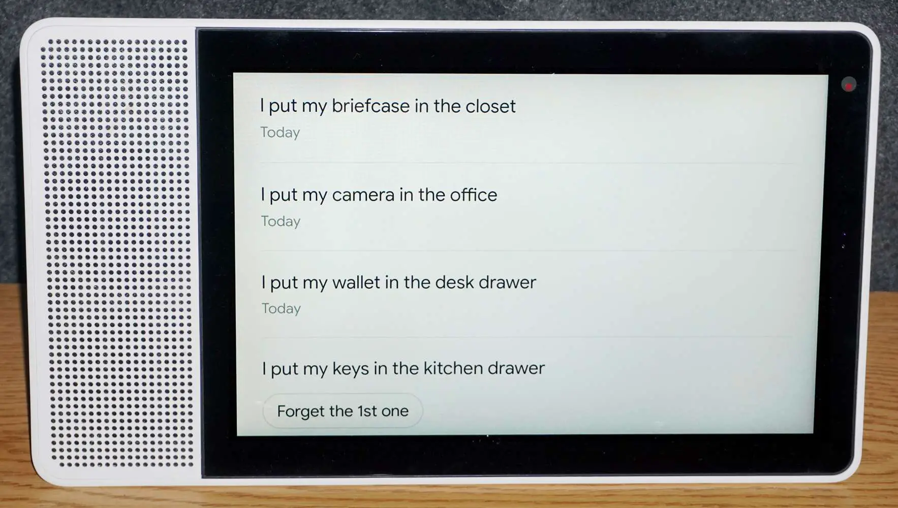Lenovo Google Smart Display - Lembre-se