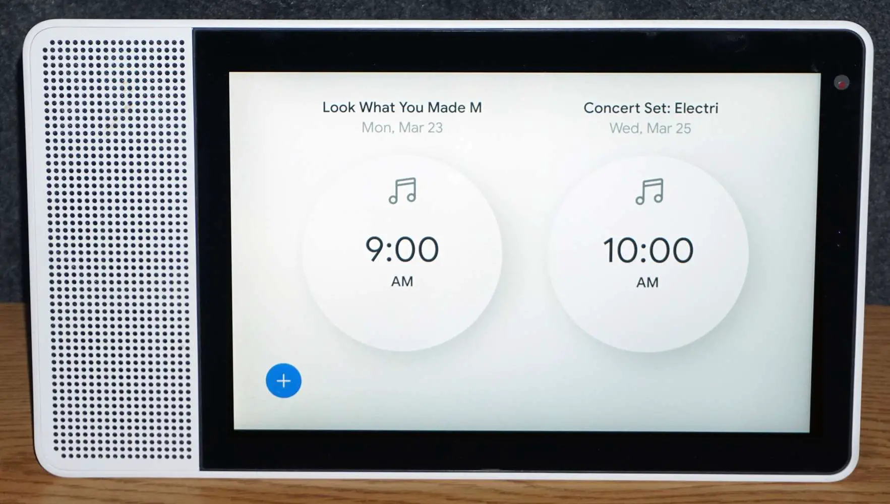 Lenovo Google Smart Display - Alarmes musicais