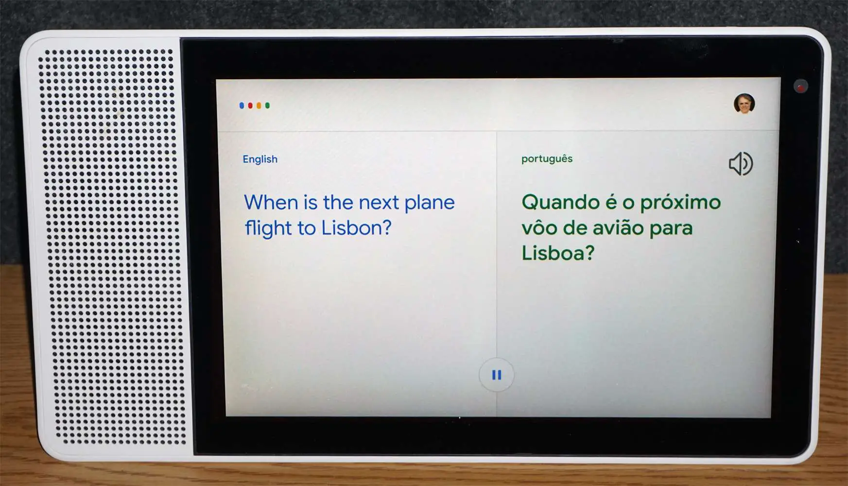 Lenovo Google Smart Display - Modo de intérprete