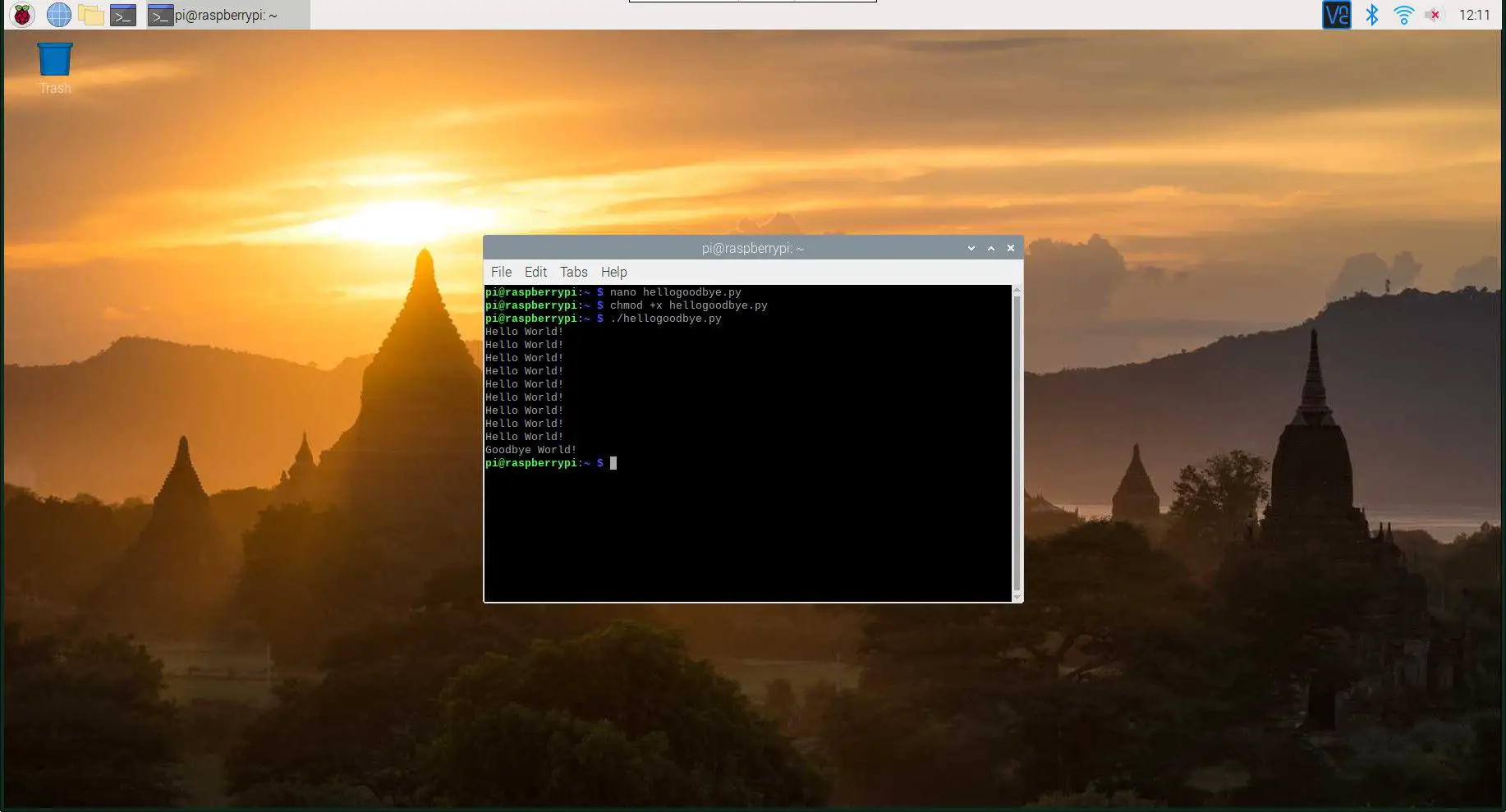 Execute o script Python com loops e instruções no Raspberry Pi