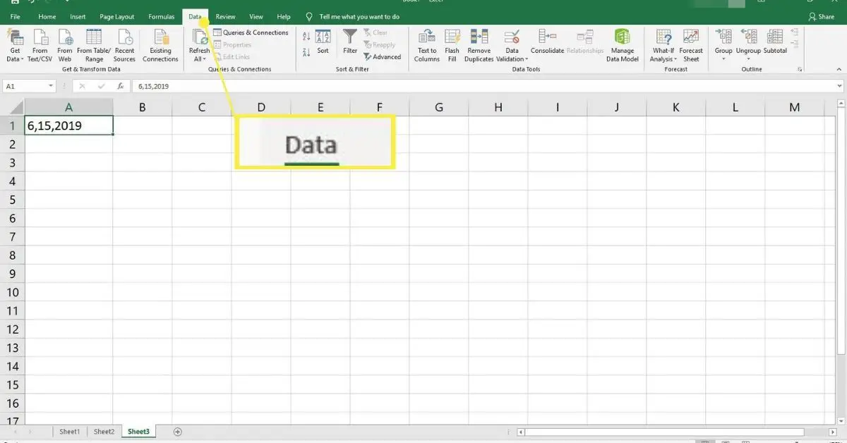 Guia Dados no Excel.