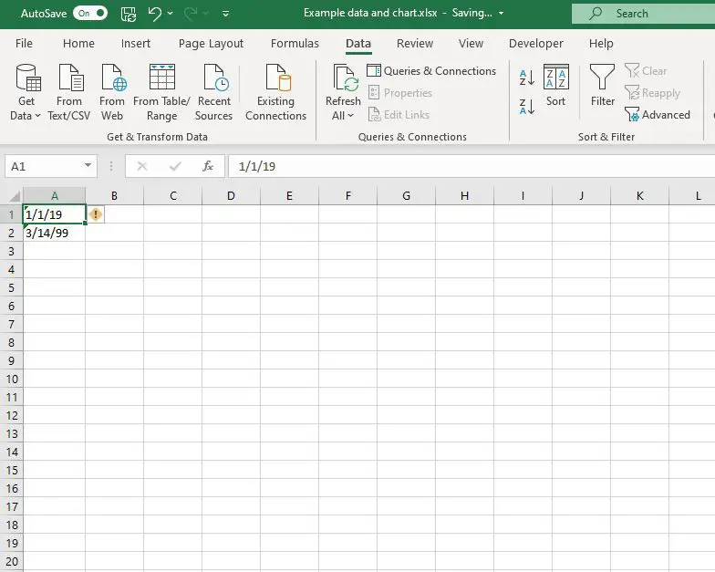 Célula destacada com verificação de erros no Excel.