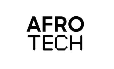 O logotipo AfroTech em preto e branco.