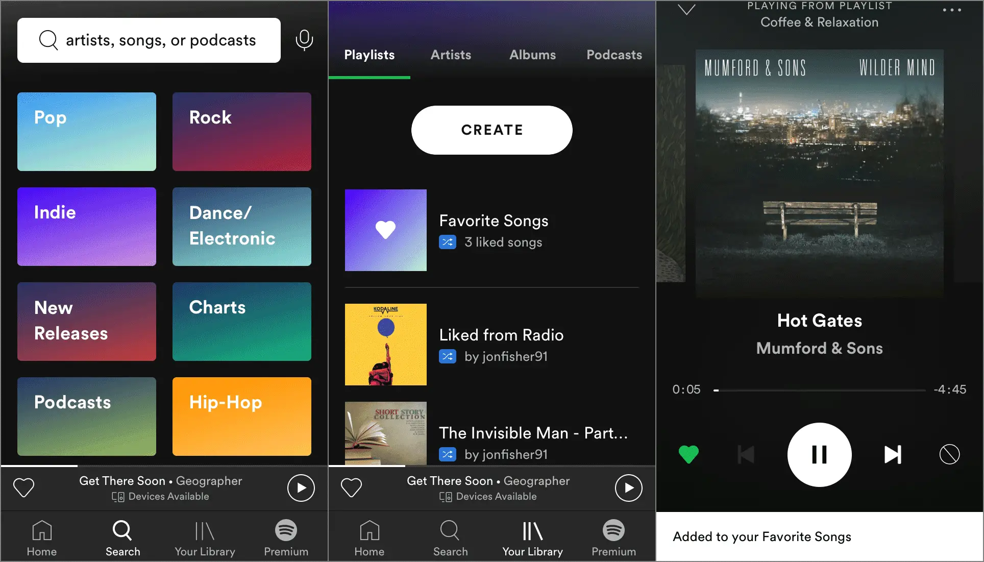 Aplicativo de música Spotify para iPhone