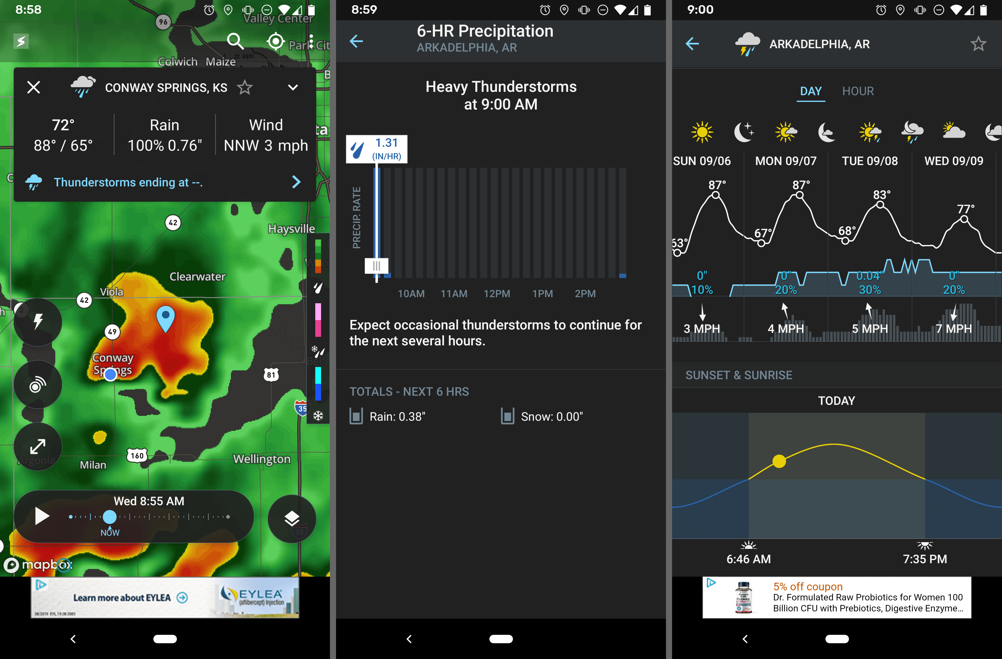 Aplicativo meteorológico Storm Radar para Android